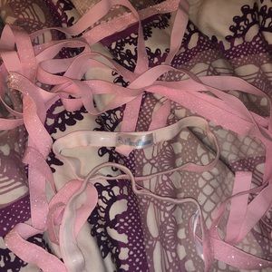 baby pink glitter leg wraps